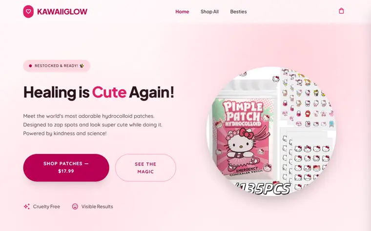 KAWAIIGLOW website homepage